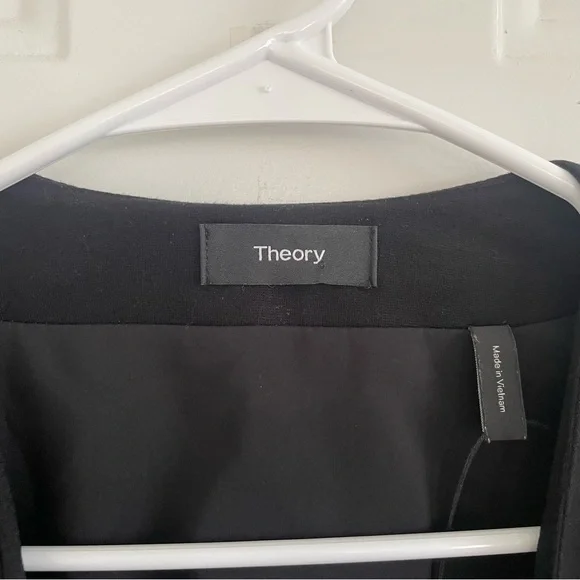Theory Women’s Stretch Knit Black Open Blazer Size 6 - Picture 6 of 9